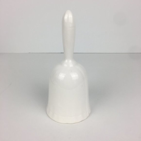 Vintage Ceramic Bell White w Pink Flowers‎ Decor - Picture 4 of 8